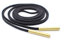 Leather Wrap Choker - Gold and Rose Gold Ends