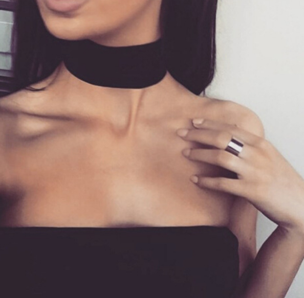 Wide Black Tattoo Choker
